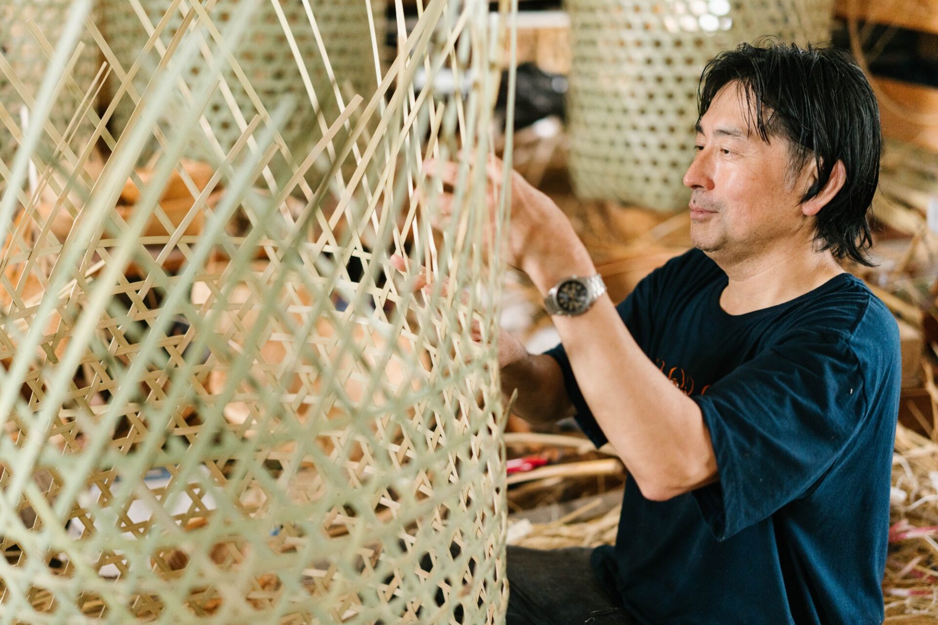 竹細工職人の三原さん